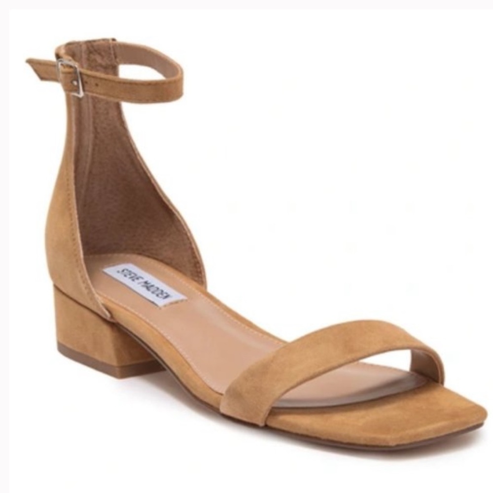 Steve Madden Nava Tan Suede Ankle Strap Sandal Size 4.5
